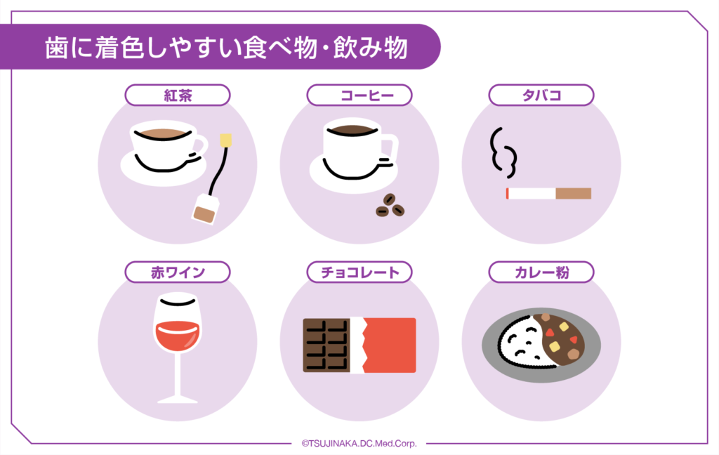歯に着色しやすい食べ物・飲み物